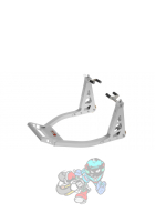 Obrázok pre Stojan na motocykl prední hliníkový, QTECH (stříbrný)
