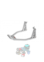 Obrázok pre Stojan na motocykl zadní hliníkový, QTECH (stříbrný)