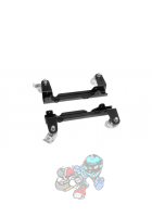 Obrázok pre Prídavná kolečka s brzdami pro přední a zadní stojany, QTECH (1 pár, černá)