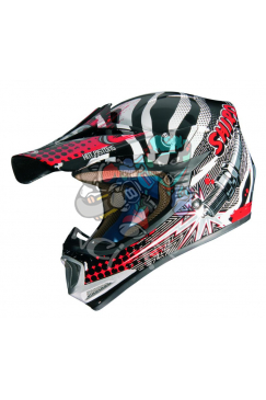 Obrázok pre SHIRO PRILBA MX-306 ROCKID KIDS WHITE