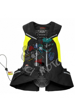 Obrázok pre Vesta s airbagem FULL DPS VEST SL celotelová, SPIDI - Itálie (černá/žlutá fluo, verze bez páteř vložky)