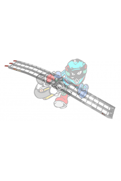 Obrázok pre nájezdová rampa MX hliníková skládací široká, QTECH (1 ks, stříbrná)