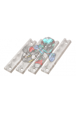 Obrázok pre kotevní lišta hliníková 15 cm, QTECH (sada 4 kusů, stříbrná)